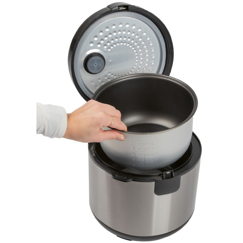 PROFI COOK 2-in-1 rice cooker/steamer PC-RK 1285, black, 700 watt